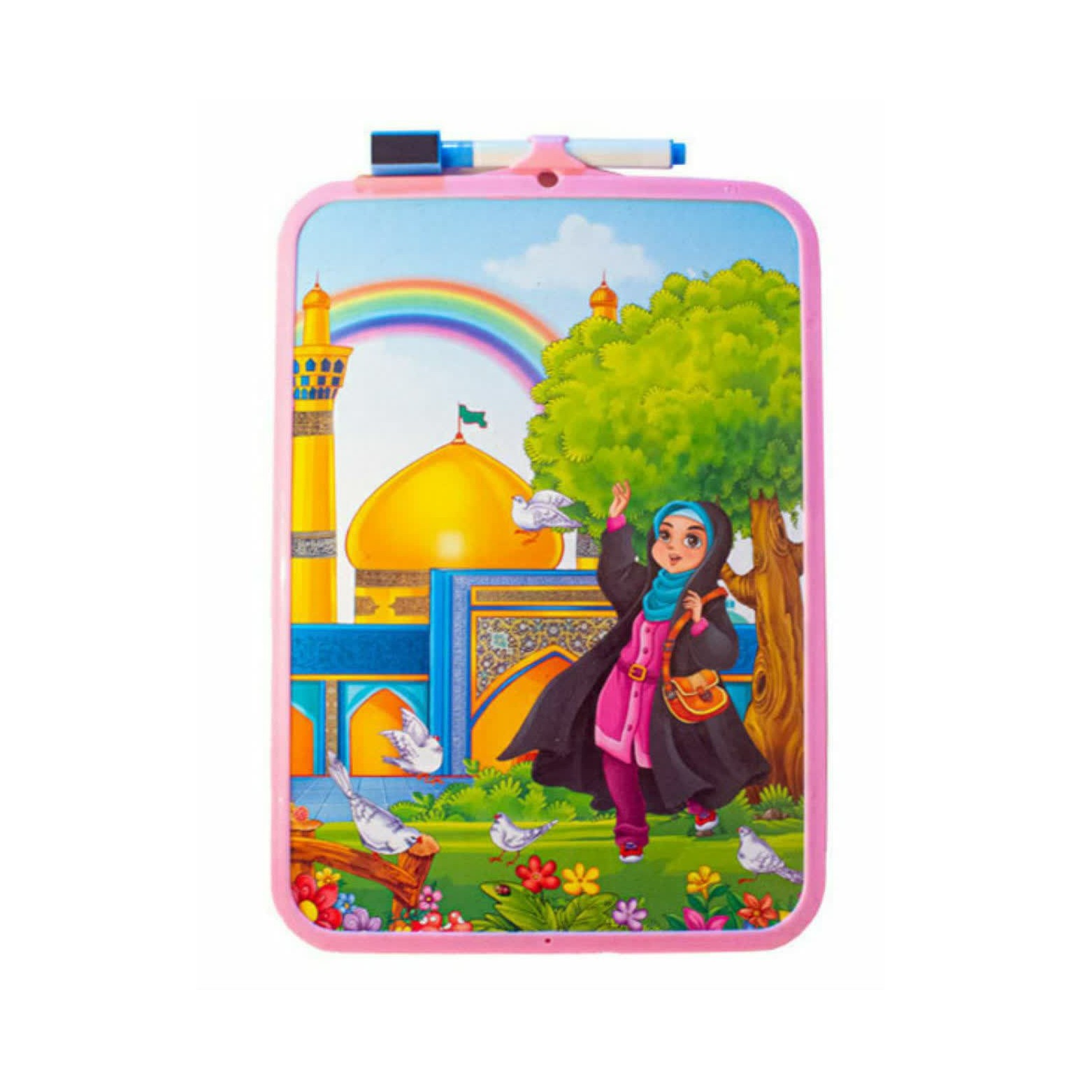 تابلو و تخته وایت برد همراه با ماژیک (سایز 24در18)