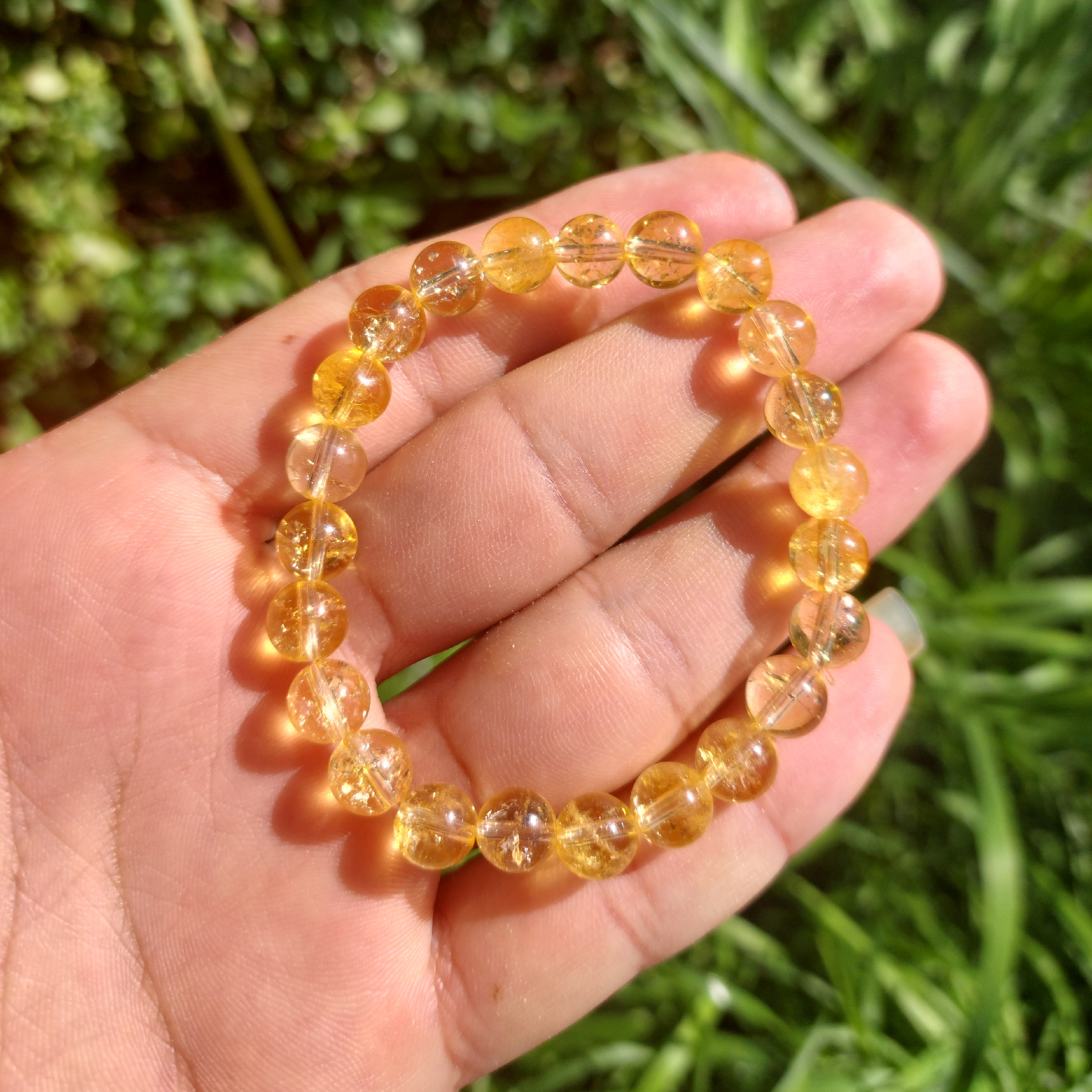 دستبند سنگ سیترین طبیعی