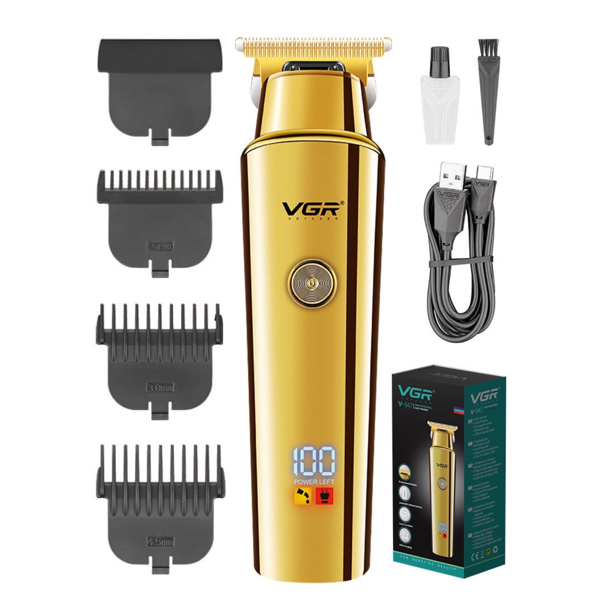 ریش تراش و ماشین اصلاح دیجیتالی وی جی آر 947