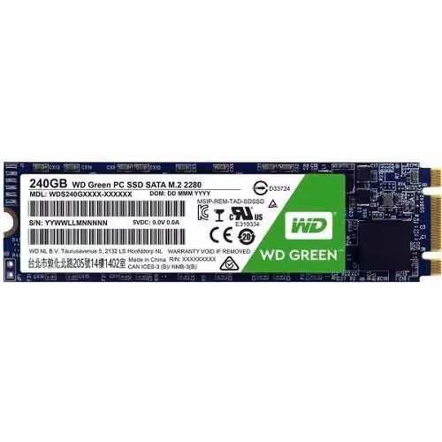 حافظه SSD وسترن دیجیتال مدل GREEN WDS 240 M2