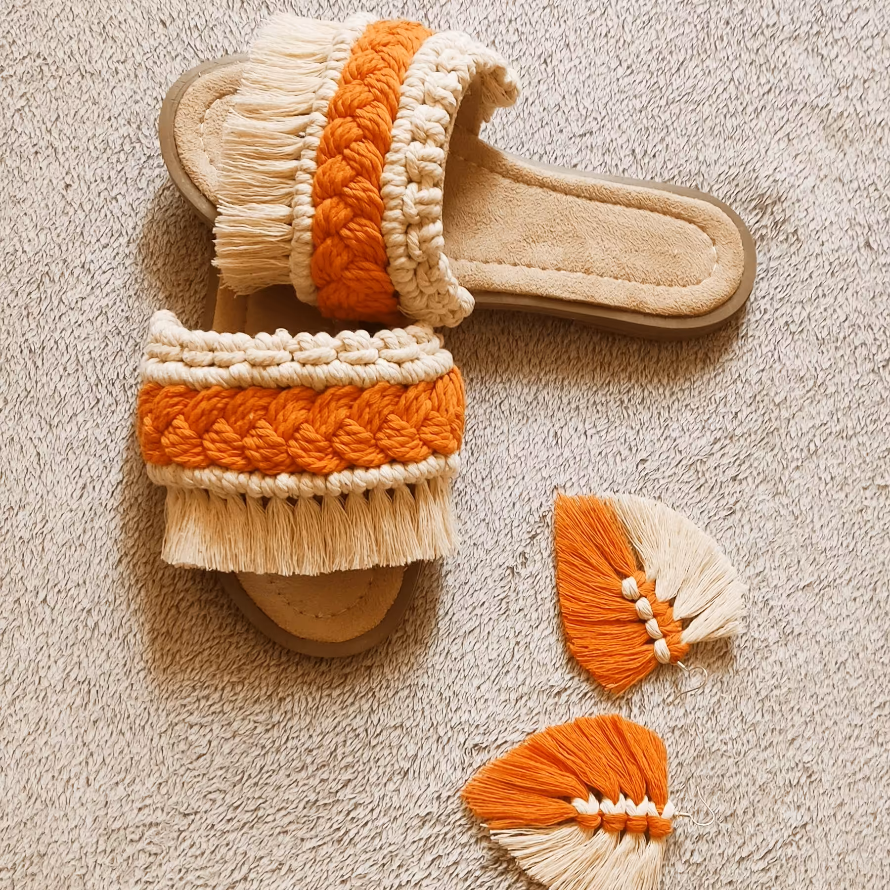 سندل دمپایی صندل مکرومه سوییت با سایز بندی و رنگ دلخواه