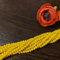 کریستال سایز 4 زرد پر رنگ ریسه ای 