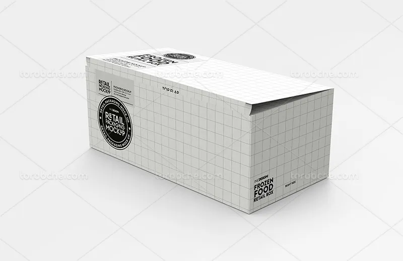 موکاپ جعبه کاغذی مستطیل | گرافیک با طعم تربچه