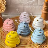 عسل خوری زنبوری،  جنس سرامیکی،  در رنگ بندی جذاب 