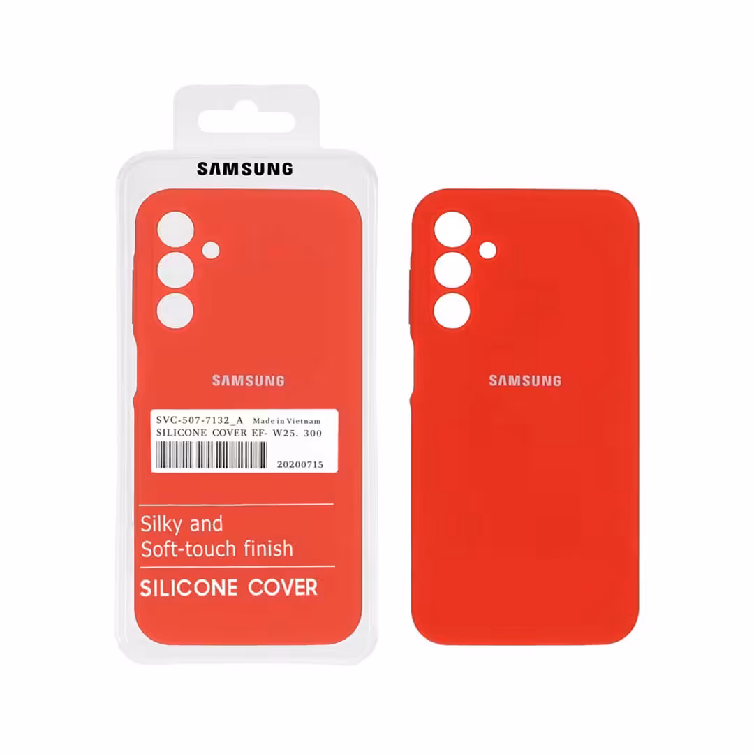 قاب نیو سیلیکون محافظ لنزدار Samsung Galaxy A15 - قرمز