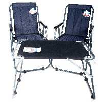 میز و صندلی ساحلی دسته فلزی آراد مجموعه 3 عددی