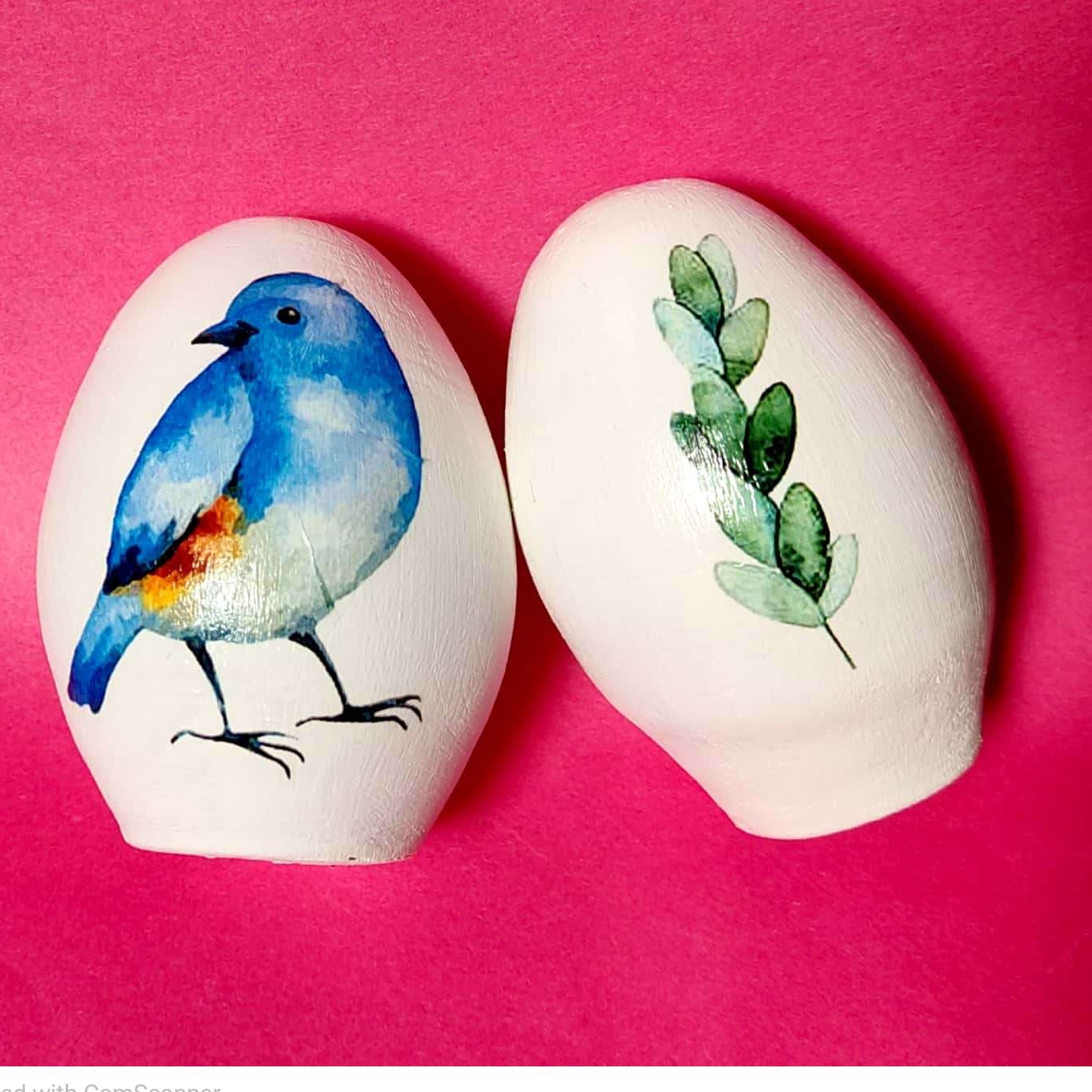 تخم مرغ سفالی طرح گنجشک جفت چهل تومان