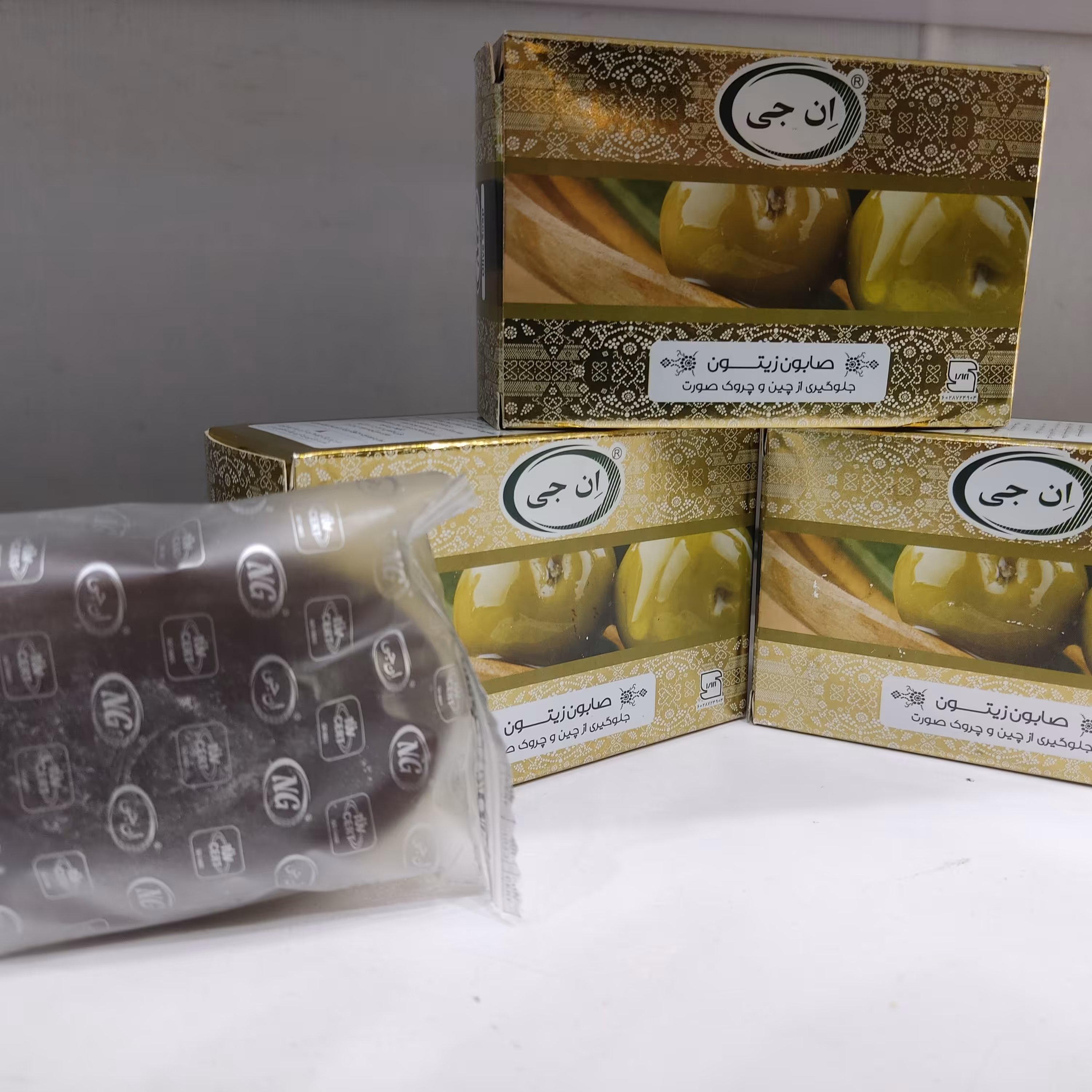 صابون زیتون ضد چین و چروک و شاداب کننده پوست ان جی