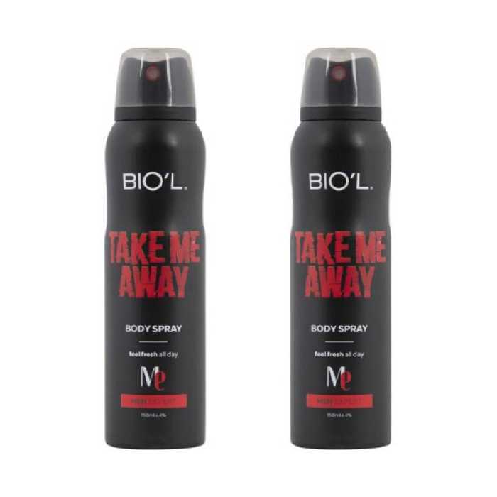 اسپری بدن مردانه بیول مدل TAKE ME AWAY حجم 150 میلی لیتر مجموعه دو عددی