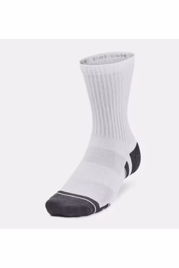 جوراب سفید مردانه و زنانه UA 3 قطعه میانه 100 Under Armour