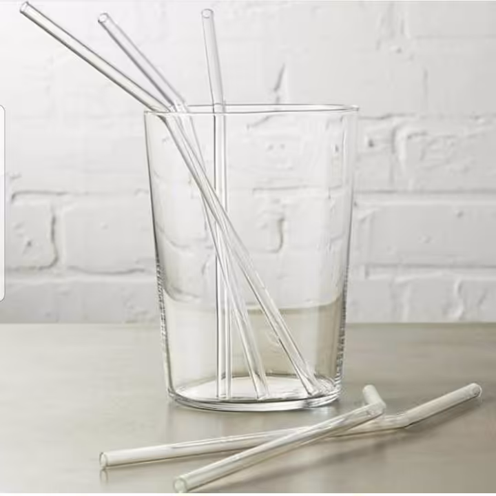 نی شیشه ای مخصوص لیوان اسموتی یک عددی