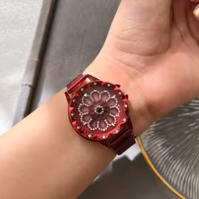 ساعت زنانه رینگی بند حصیری