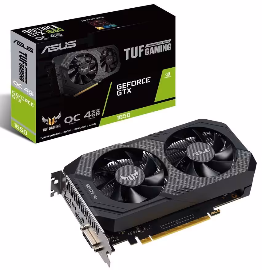 کارت گرافیک  ایسوس مدل TUF-GTX1650-O4GD6-P-GAMING حافظه 4 گیگابایت