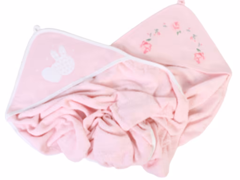 حوله کلاهدار و لیف ciccim baby