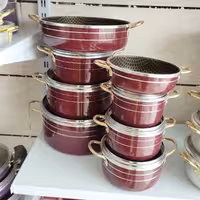 سرویس قابلمه  14 پارچه گرانیت زنبوری طرح چدن  برند کیژان 