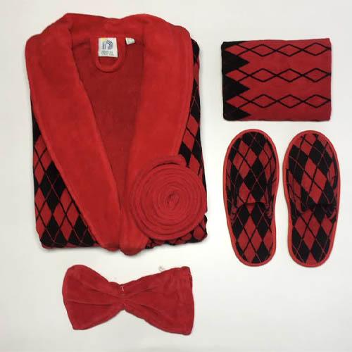 سرویس حوله پالتویی پودایران طرح دایموند سایز 125