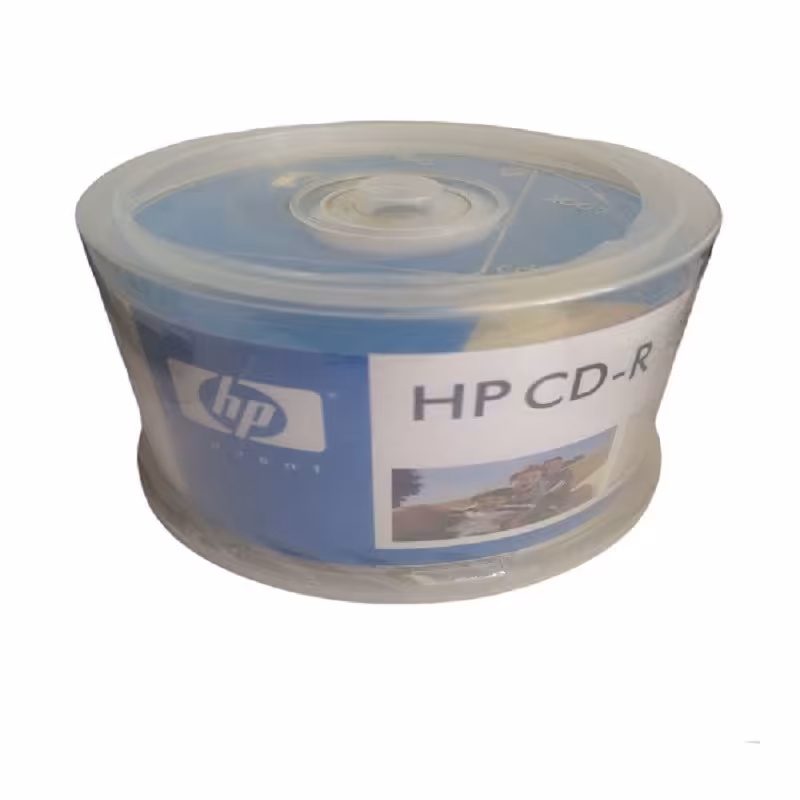 CD خامHP بسته 50 عددی وارداتی از کشور تایوان فضای ذخیره سازی700MB معادل 80 دقیقه