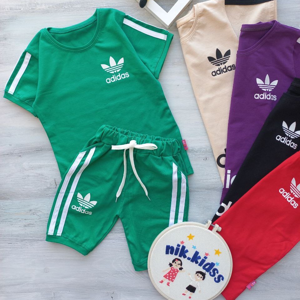 ست لباس بچگانه تیشرت شلوارک آدیداس