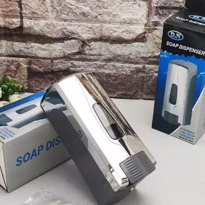 جامایع دیواری وارداتی مارک DN جا مایع مخزن دار دیوارکوب رنگ کروم سیلور  پلاسکو دهقان 