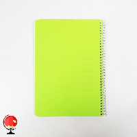 دفتر مشق 100 برگ سیمی جلد طلقی رنگی سبز آتی