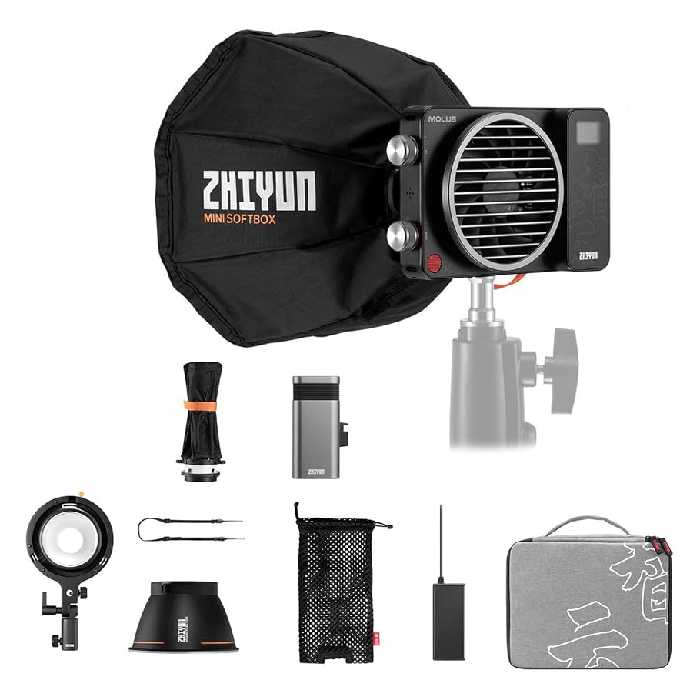 نور حرفه‌ای پرتابل ژیون مدل Zhiyun MOLUS X100 (کیت پرو) با گارانتی اصلی