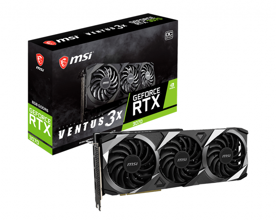 کارت گرافیک  ام اس آی مدل GeForce RTX 3070 VENTUS 3X OC 8G حافظه 8 گیگابایت