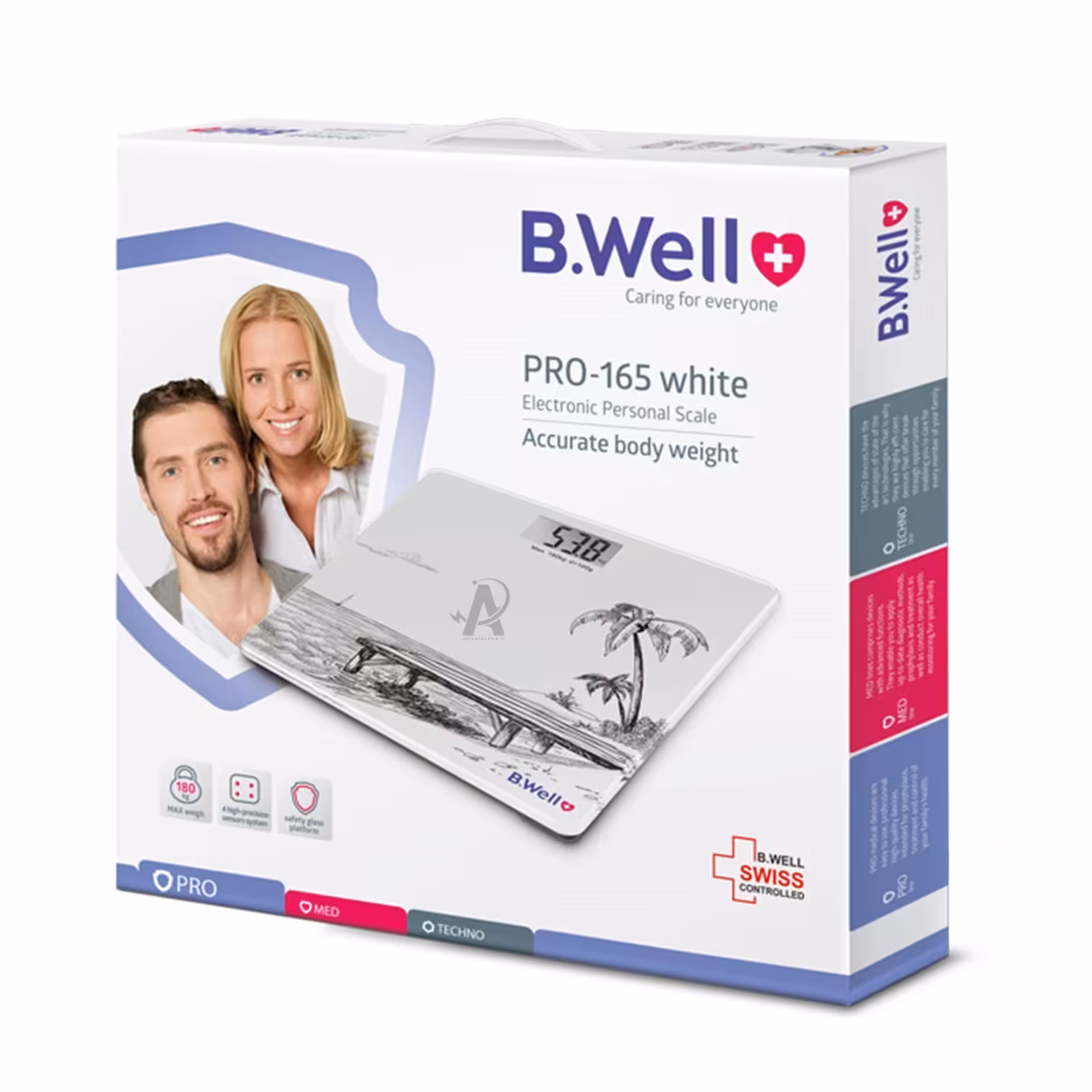 ترازوی دیجیتال  B.well مدل WK-165  White