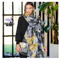 ست کیف و شال زرد و طوسی _ ست شال و کیف طوسی زرد _ شال نخی _ کیف پاسپورتی 