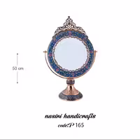آینه گرد کوچک مس و پرداز نصیری