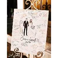 تابلوی نقاشی عروس داماد ویژه تابلو یادبود یا امضا کد 008 