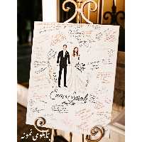 تابلوی نقاشی عروس داماد ویژه تابلو یادبود یا امضا کد 008 