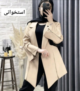 مانتو کتی زنانه کرپ مازراتی مدل زیپدار