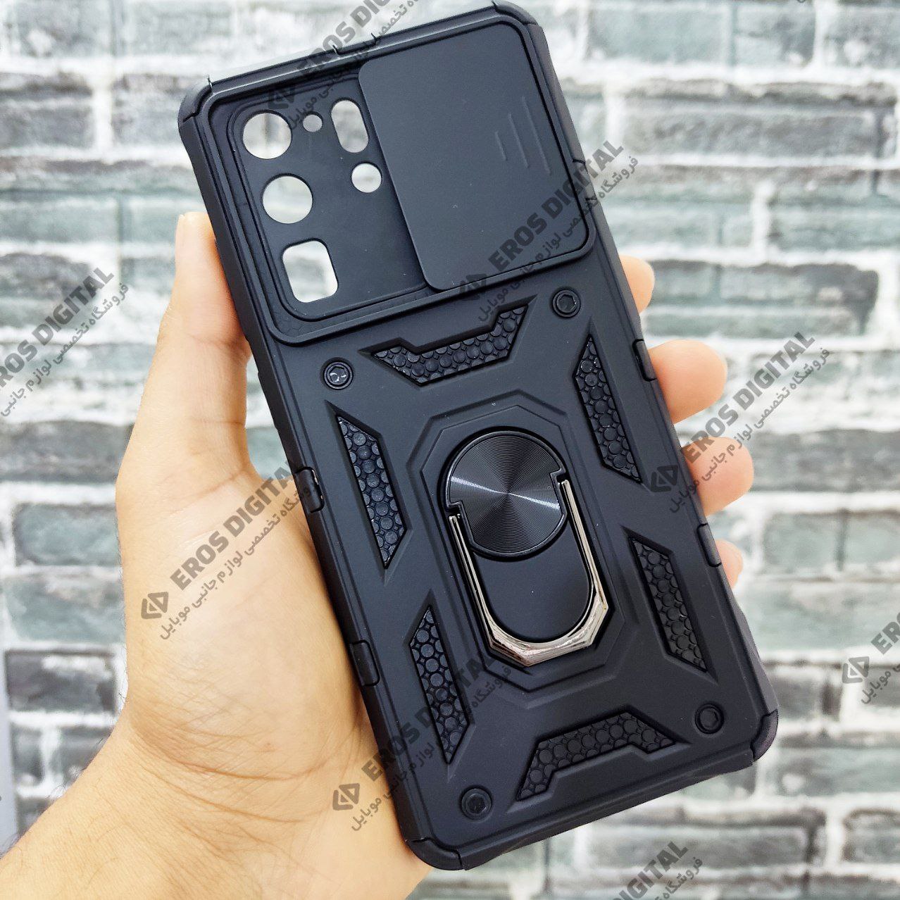 قاب ضد ضربه Samsung S20 Ultra محافظ لنز دار کشویی تاندربولت - قرمز روشن