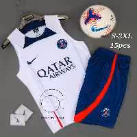 کیت سفید پاریسن ژرمن فصل 2024-2023 (حلقه ای شورت) ورژن هواداری