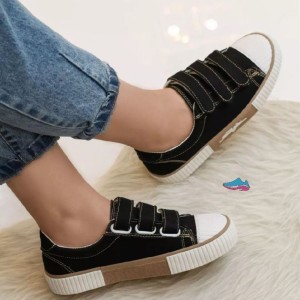 کفش ورزشی زنانه کتانی چسبی