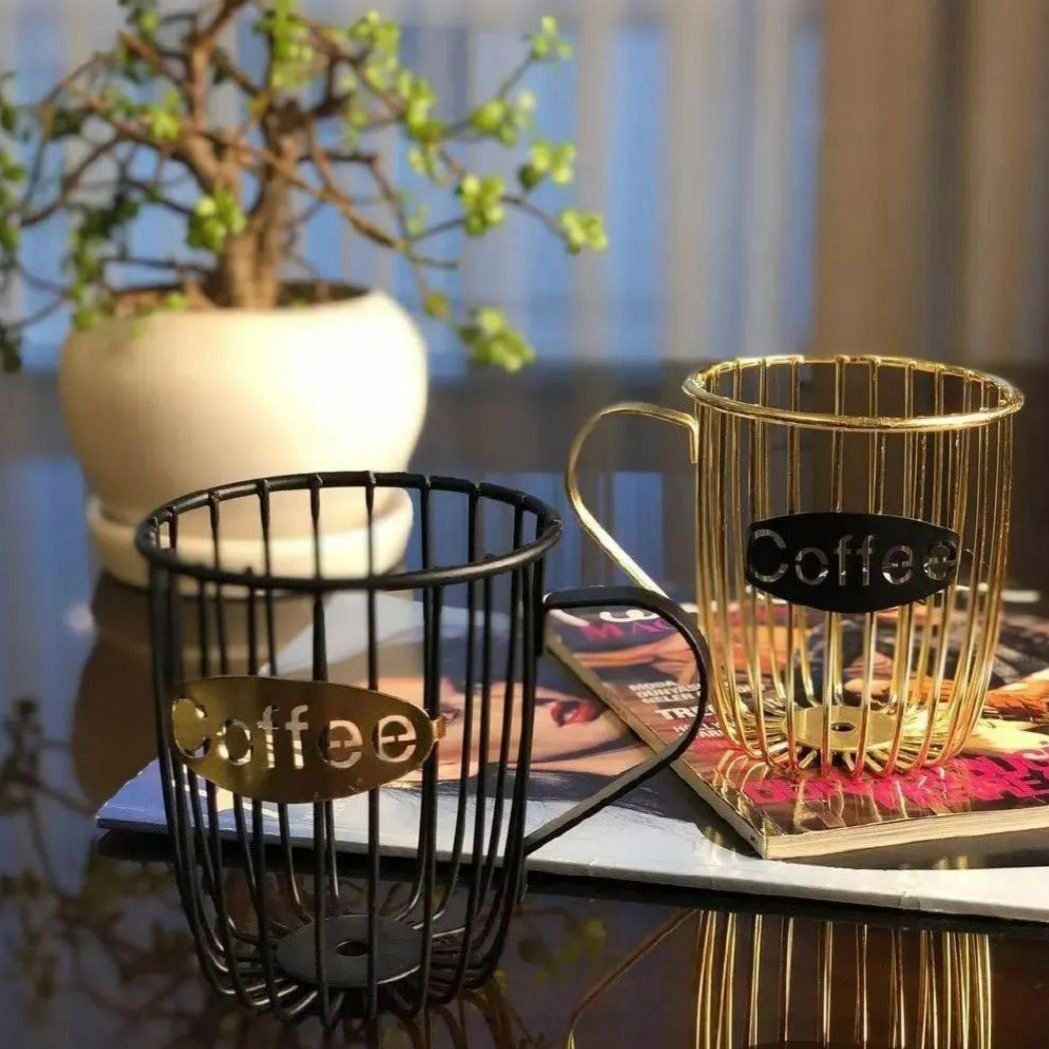 استند کافی در رنگ مشکی و طلایی 