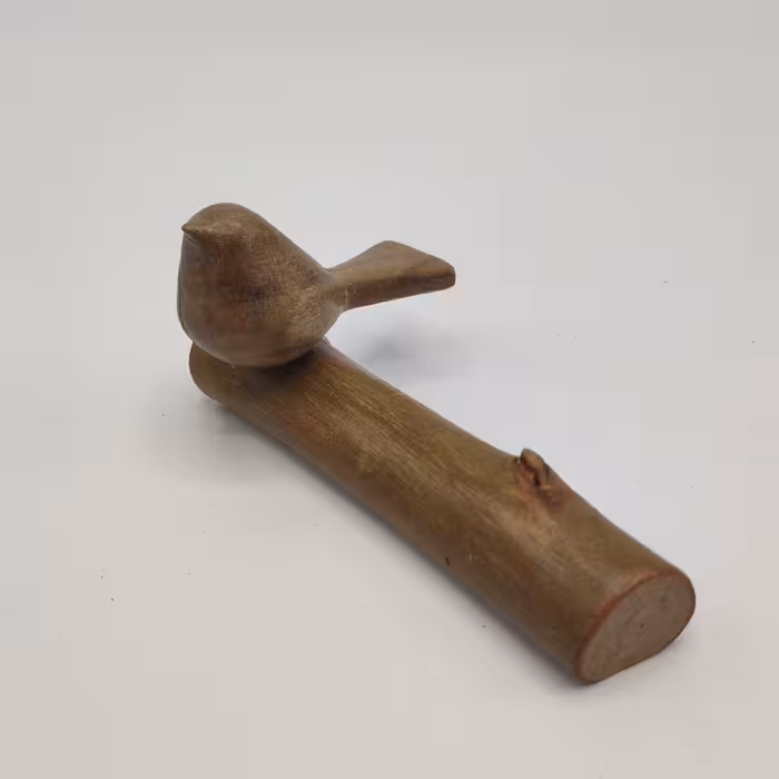 دکوری یا جاعودی شاخه و پرنده چوبی. پوشش با روغن گیاهی آلمانی اوزمو