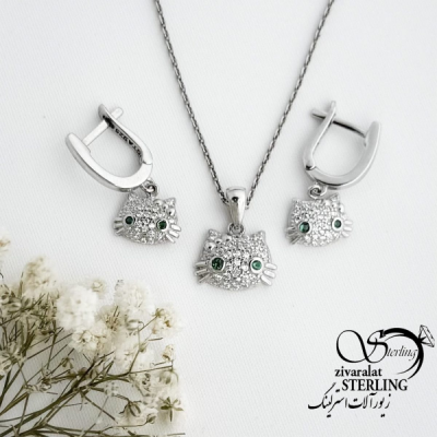 نیمست نقره بچه گانه (کیتی) عیار925 کد 16592