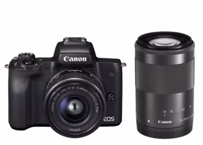 دوربین عکاسی دیجیتال کانن مدل EOS M50 II kit به همراه لنز 15-45mm   55-200mm