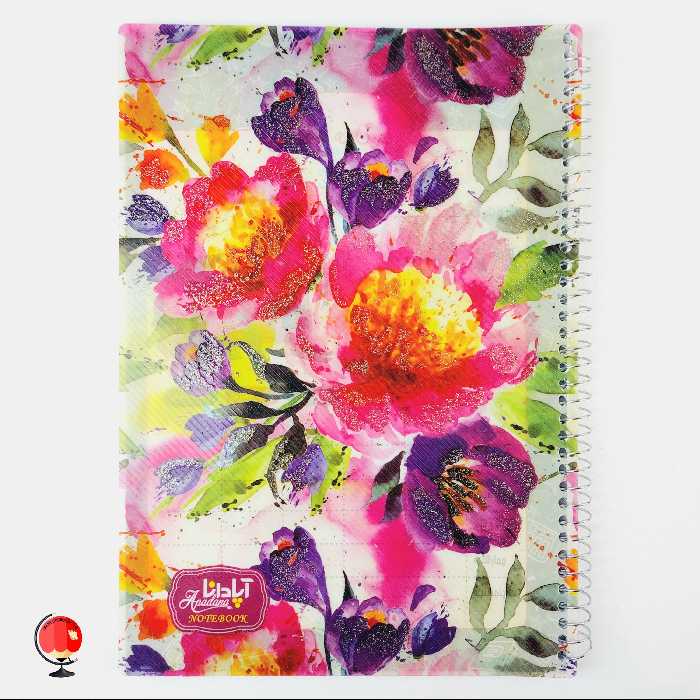 دفتر 50 برگ اپادانا سیمی جلد طلقی طرح گل کد3291