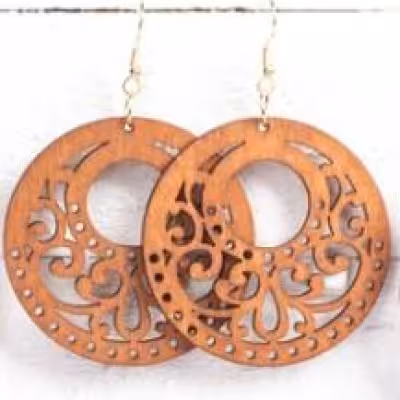 گوشواره چوبی مدل سنتی