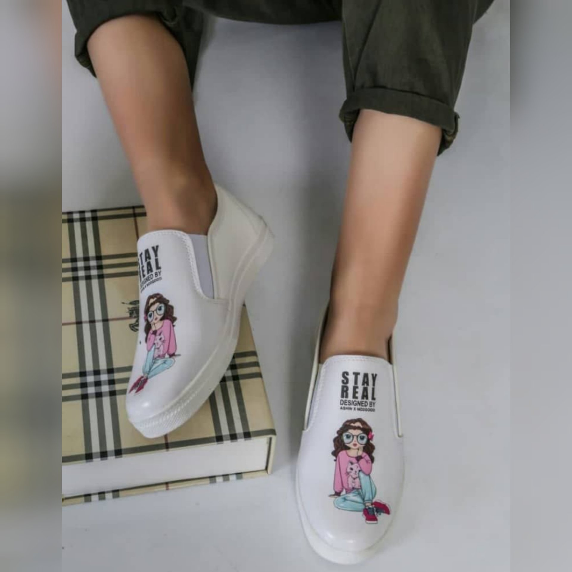 ونس چاپی بابت زنانه دخترانه کفش تابستانی کفش راحتی