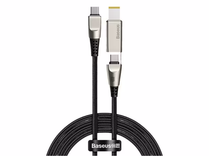 کابل دو سر تایپ سی به دی سی بیسوس Baseus Flash one for two Fast Charge Cable 100W 2m
