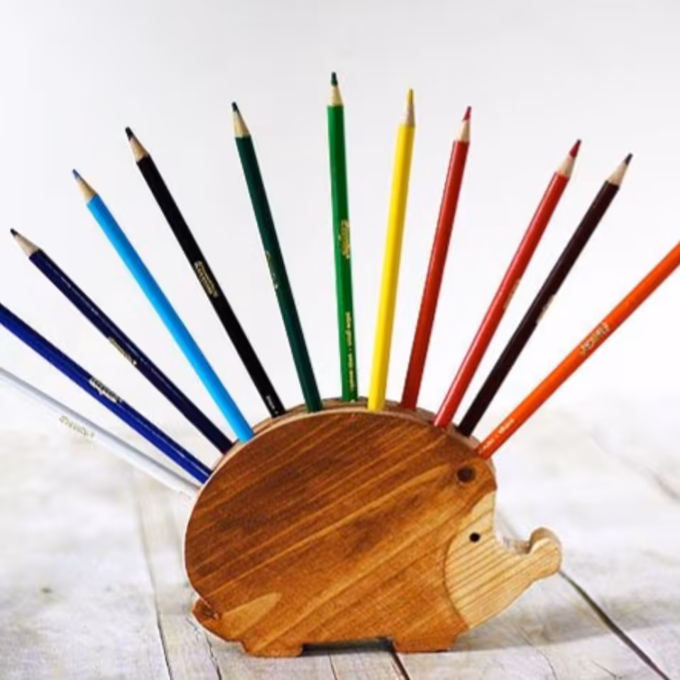 اسباب بازی چوبی جامدادی جوجه تیغی