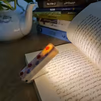 چراغک مطالعه باتری دار . با گیره اتصال به کتاب و قابلیت تنظیم زاویه 