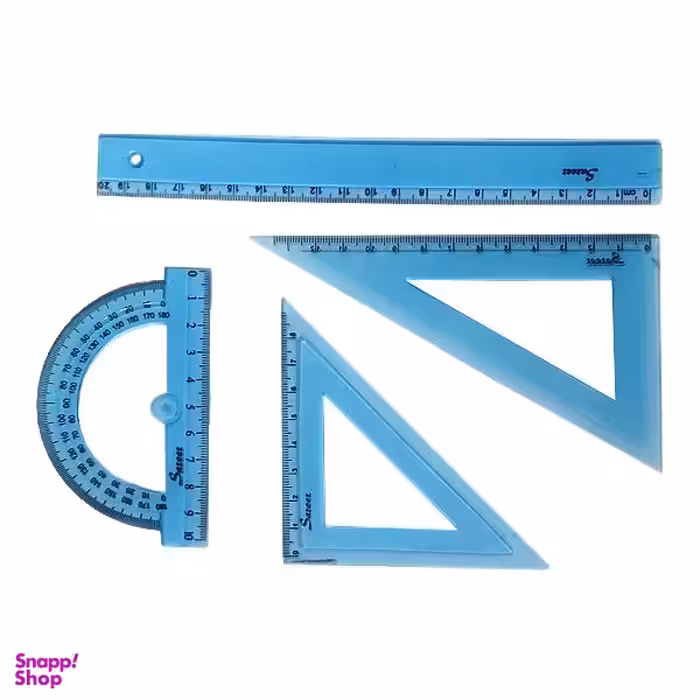 ست خط کش سریر مدل ژله ای کد S01 مجموعه چهار عددی