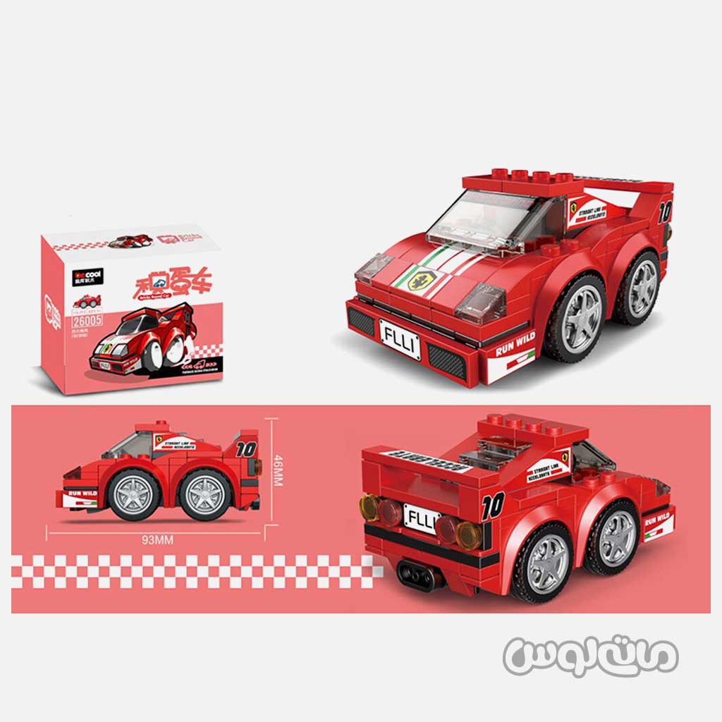 اسباب بازی فراری عقب کش ساختنی 119 قطعه دکول

