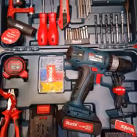 کیت ترکیبی دریل چکشی 18 ولت رونیکس با ابزار دستی مدل رونیکسRS-8018