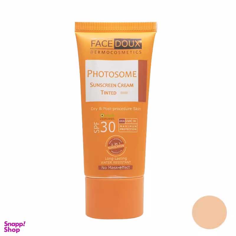 کرم ضد آفتاب رنگی فیس دوکس (Face Doux) سری Photosome با SPF30 مناسب پوست خشک کد || حجم 40 میلی لیتر