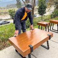 میز چوبی طرح ترب کد 99 چوب خالص طبیعی افرا کاج روسی راش گردو ملچ ویگبری جلومبلی